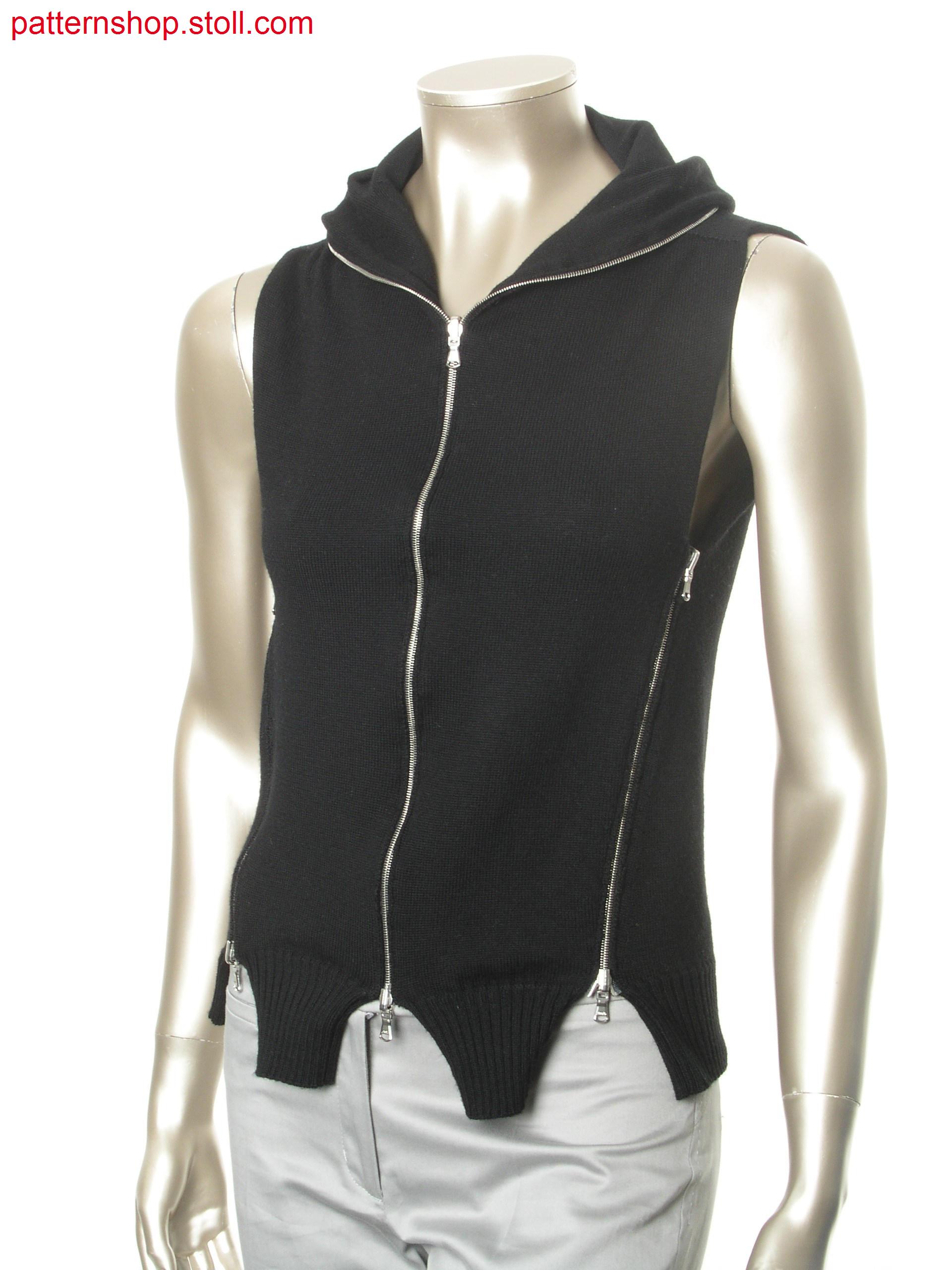 Convertible jersey garment with saddle shoulder / Wandelbares Rechts-Links Kleidungsst