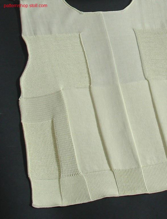 FF-front in rib optics with round neck / FF-Vorderteil in Ripp Optik mit Rundhalsausschnitt