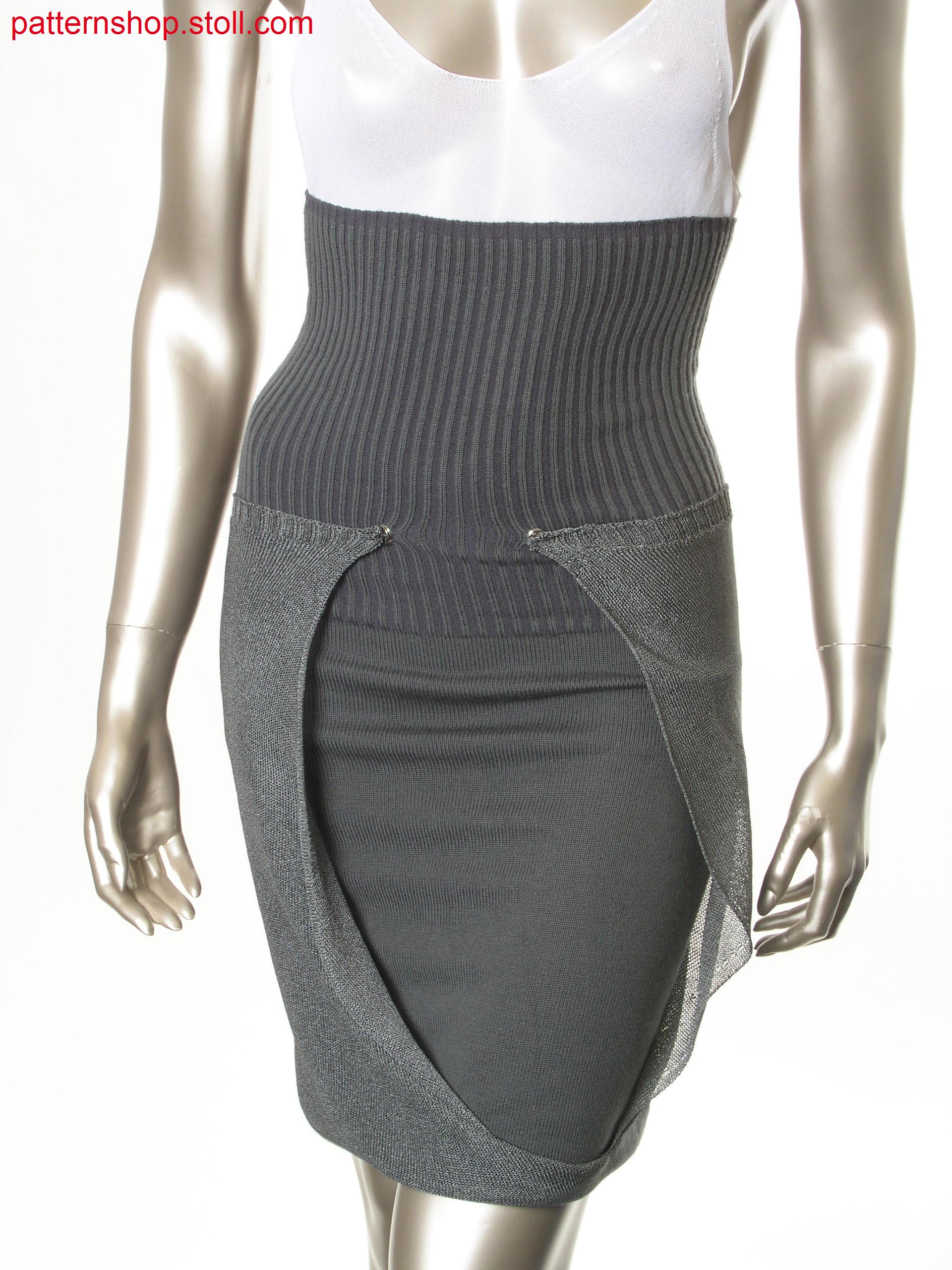 Jersey skirt in layering look / Rechts-Links Rock im Lagen-Look