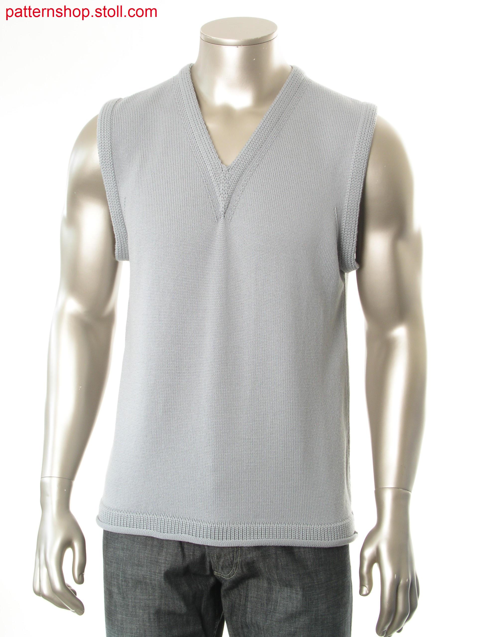 Fully Fashion jersey slipover with french shoulder / Fully Fashion Rechts-Links Pullunder mit franz