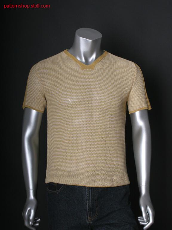 Fully Fashion short-sleeved pullover in tuck structure / Fully Fashion Kurzarmpullover in Fangstruktur