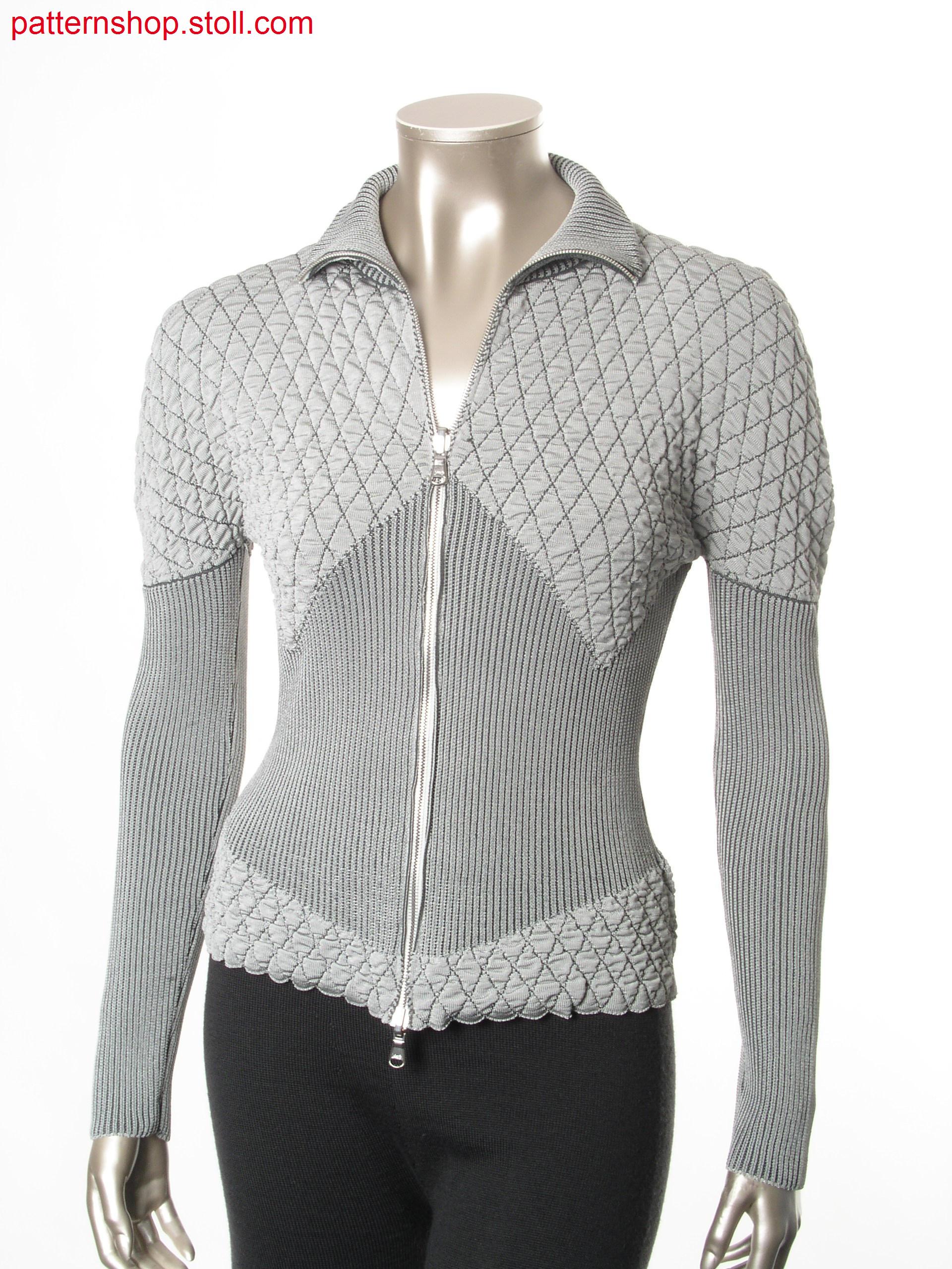 Reversible fitted Fully Fashion intarsia cardigan / Taillierte Fully Fashion-Intarsia Wendestrickjacke