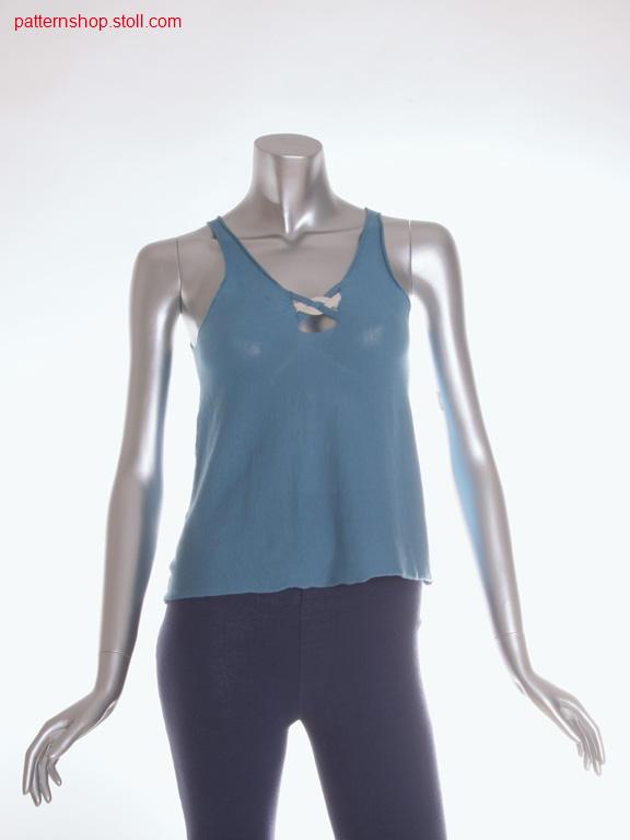Fully fashion jersey top, across to stitch direction / FullyFashion Rechts-Links Top, quer zur Strickrichtung liegend