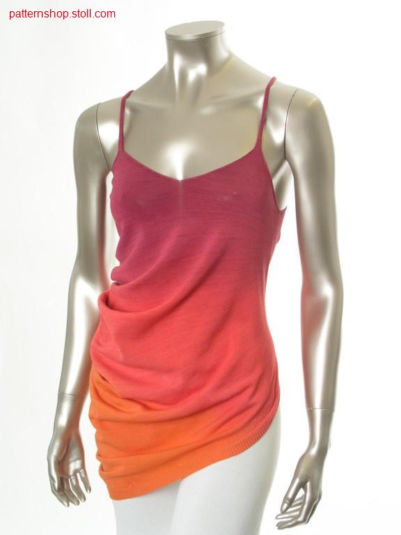 Asymmetric spaghetti strap jersey top / Asymmetrisches Rechts-Links Spaghettitr