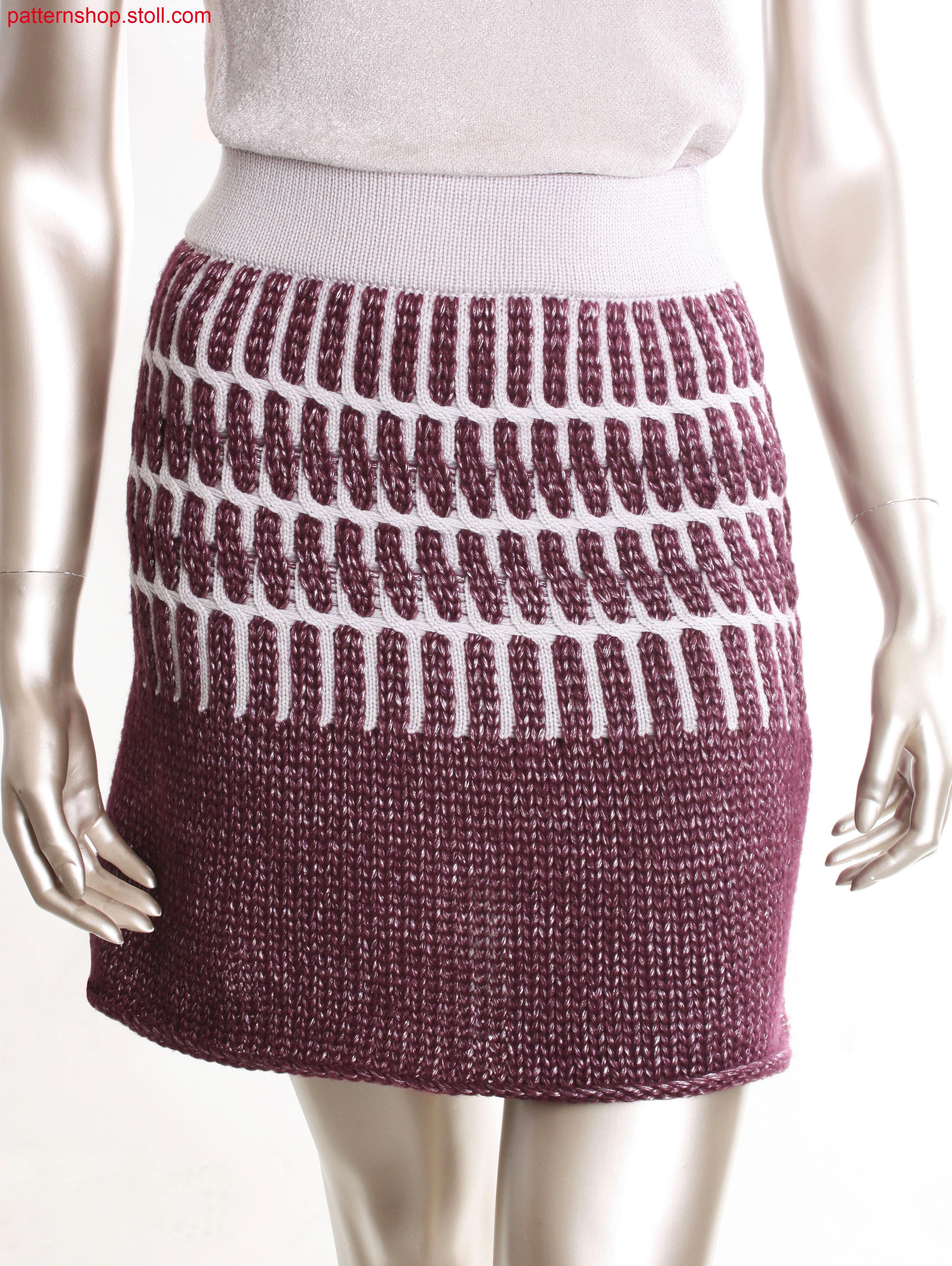 Fully Fashion skirt with initial row in manual work look /Fully Fashion Rock mit Anfangsreihe in Handarbeitsoptik