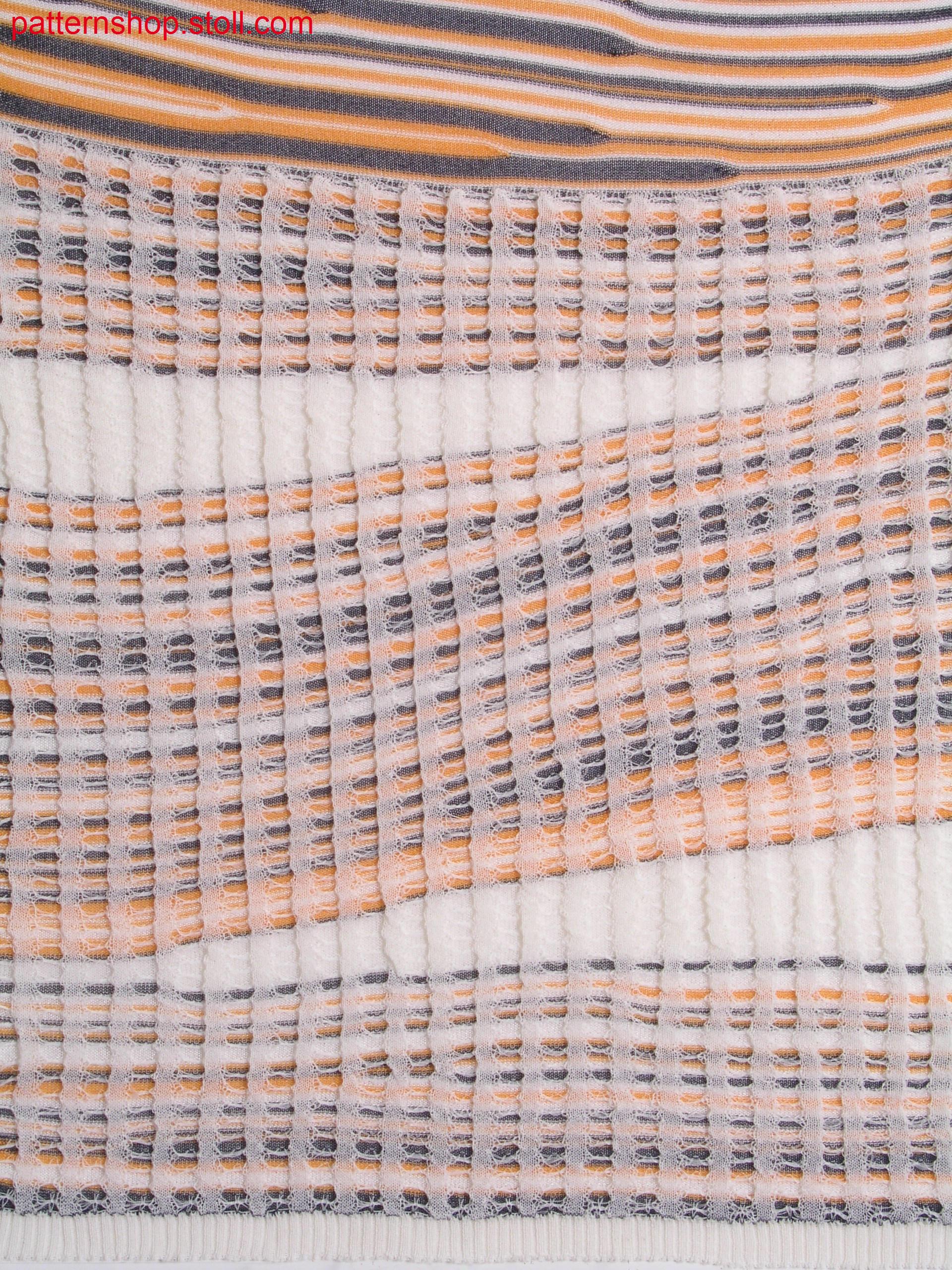 Knitting pattern in 1x1 technique with hooped back side / Strickmuster in 1x1 Technik mit geringelter Spickelr