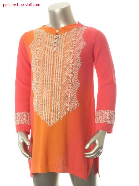 FF-jersey children's tunic in tie-dye-technique / FF-Rechts-Links Kindertunika in Bandana-Technik