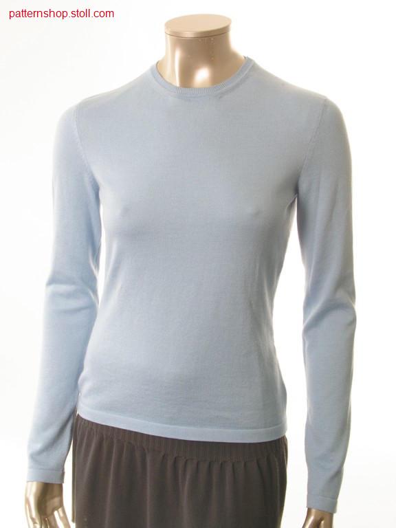 Fitted fully fashion jersey basic pullover / Taillierter Fully Fashion Rechts-Links Basic-Pullover