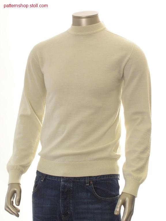 Jersey pullover with saddle shoulder / Rechts-Links Pullovermit Sattelschulter