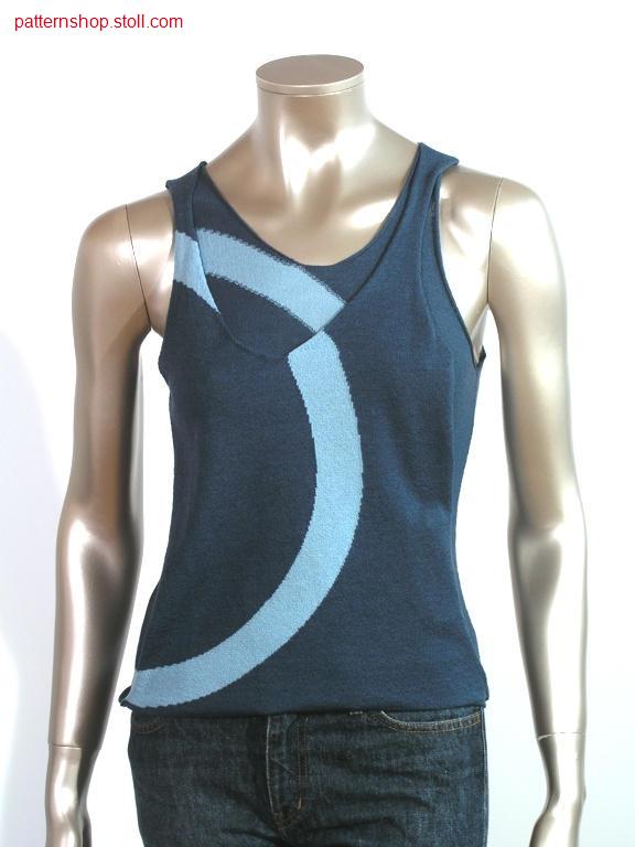 2 layers FF-Intarsia top in jersey / 2 lagiges FF-Intarsia Top in Rechts-Links