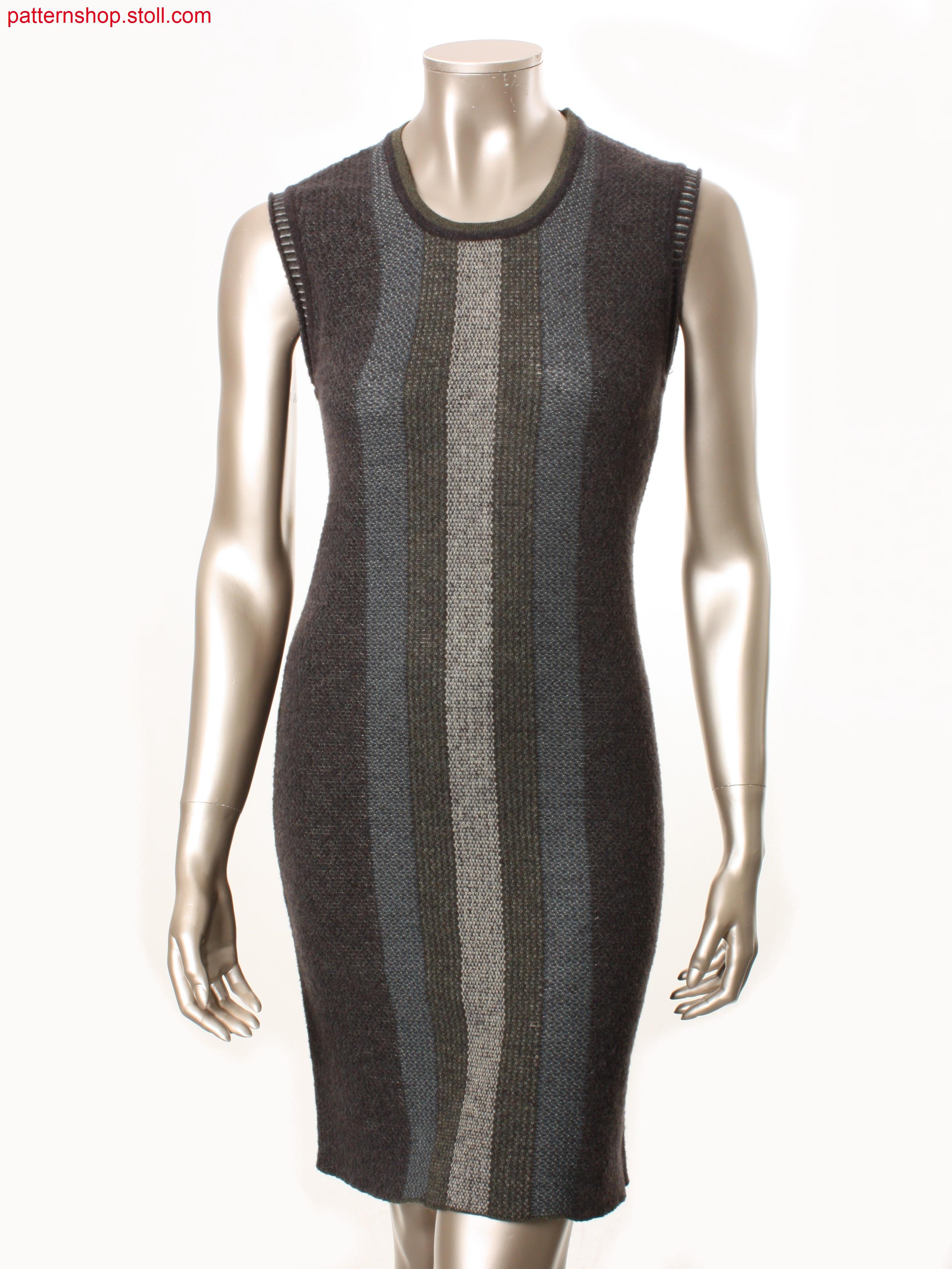 Sleeveless dress in jacquard  transfer structure /