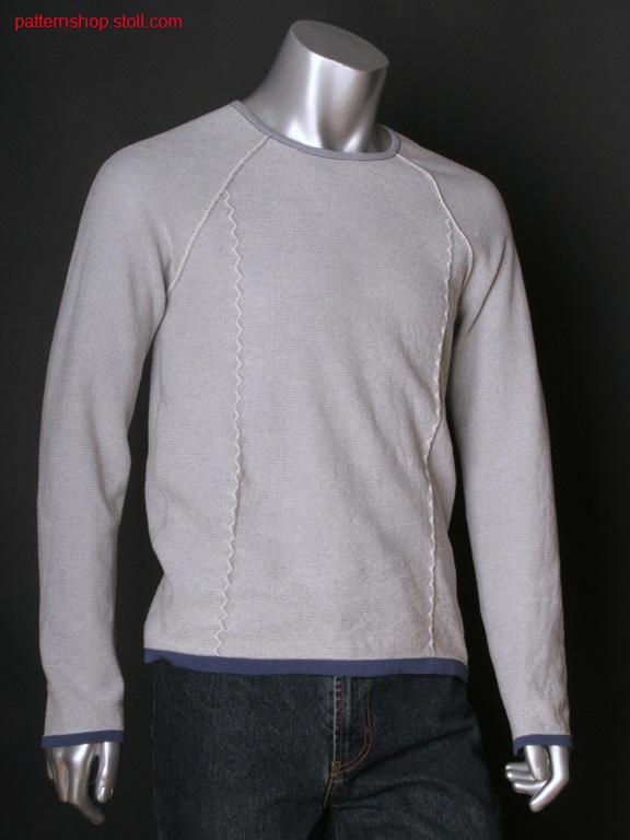 Fully fashion raglan pullover with zigzag motif / Fully Fashion Raglanpullover mit Zickzackmotiv