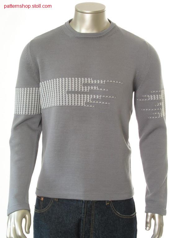 FF-pullover in 1x1 technique with inserted sleeves / FF-Pullover in 1x1 Technik mit eingesetzten