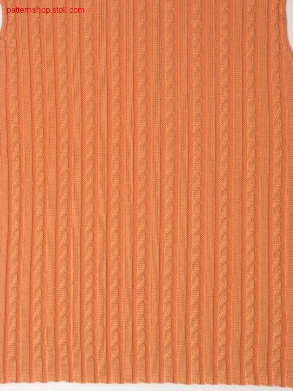 FF-front with 2x2 cable in 1x1 technique / FF-Vorderteil mit2x2 Zopf in 1x1 Technik