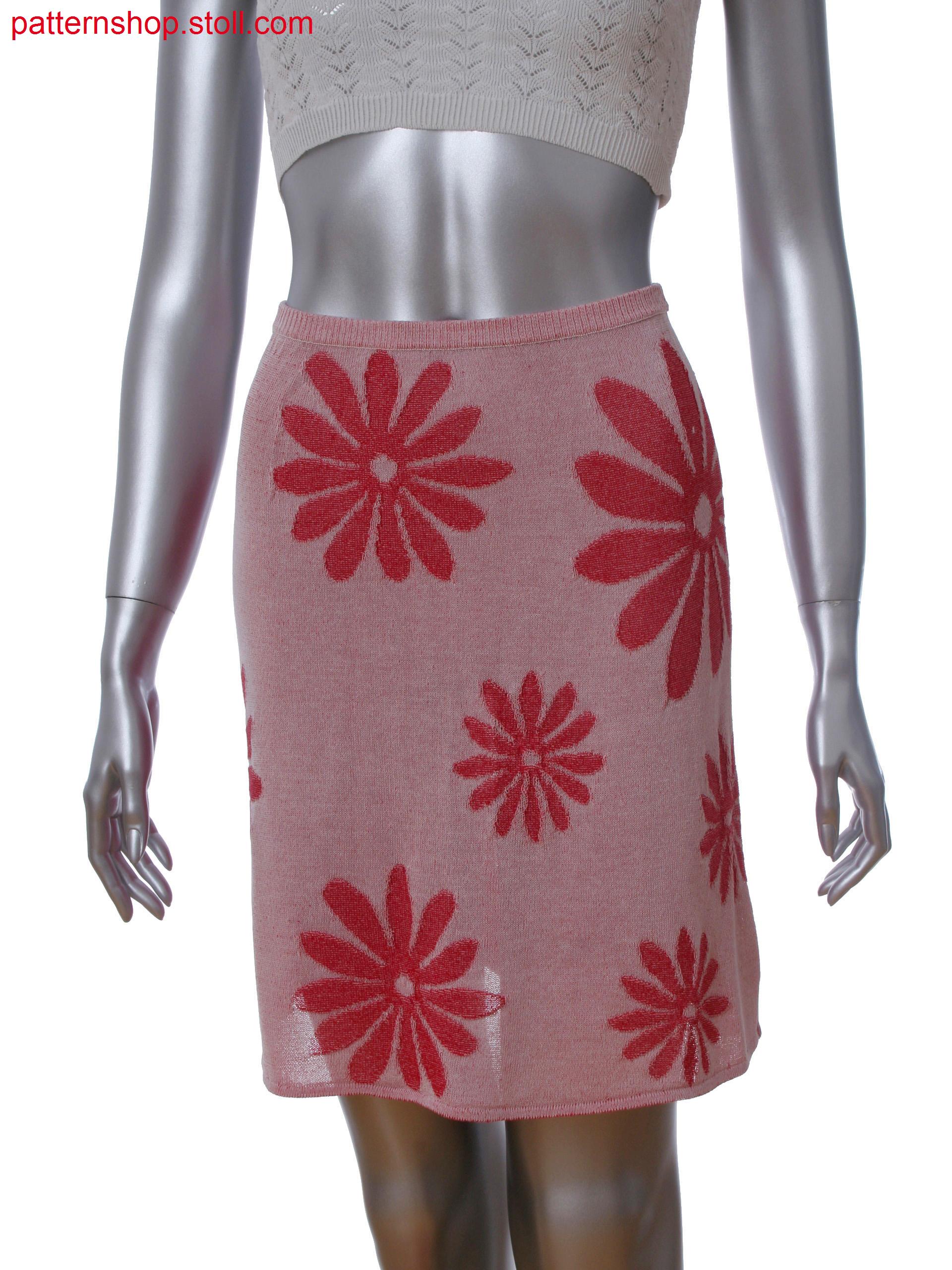 Fully Fashion skirt in 2-color plating with single jersey