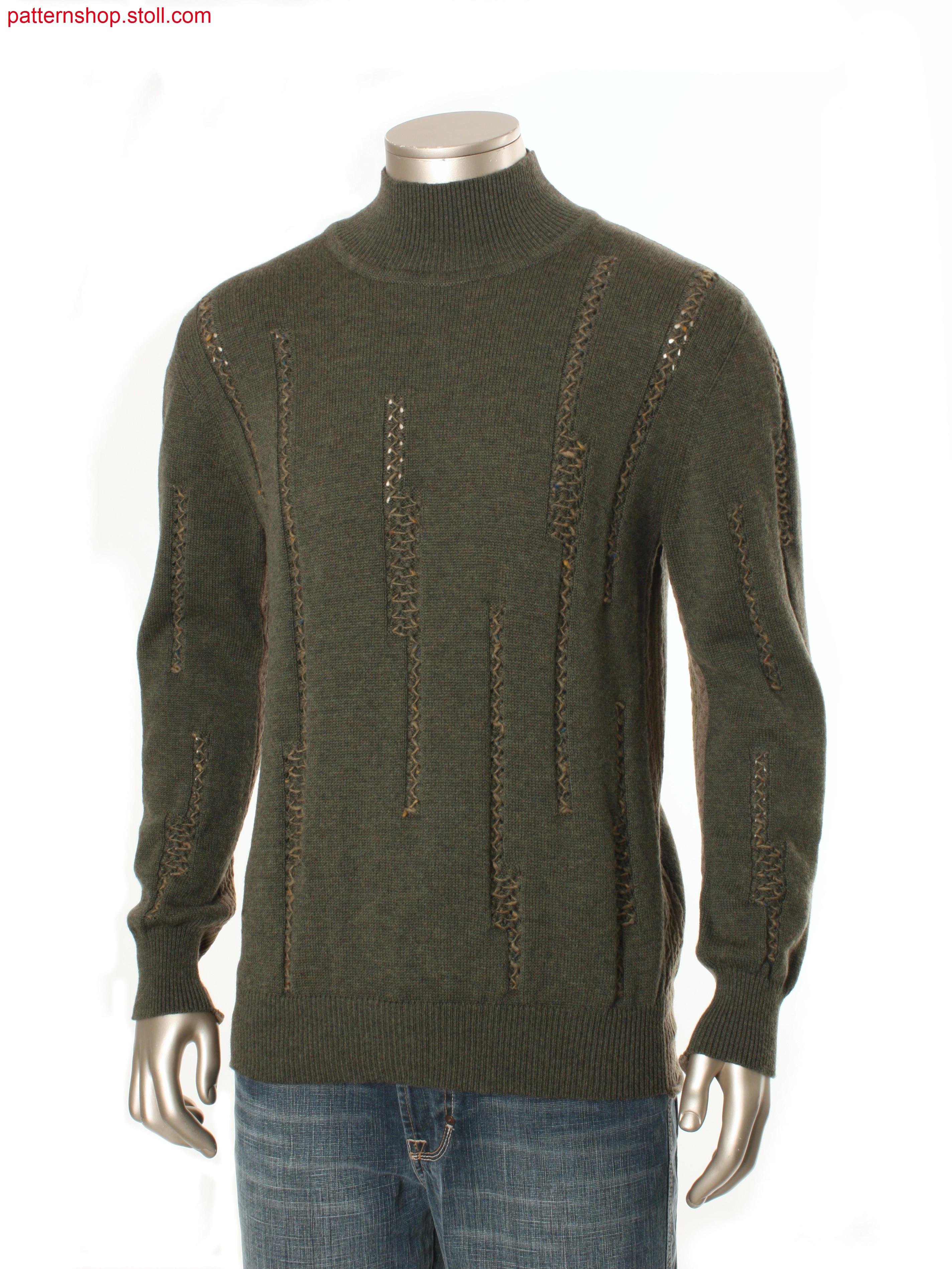 Fully Fashion pullover in jersey structure / Fully FashionPullover in Rechts-Links Struktur