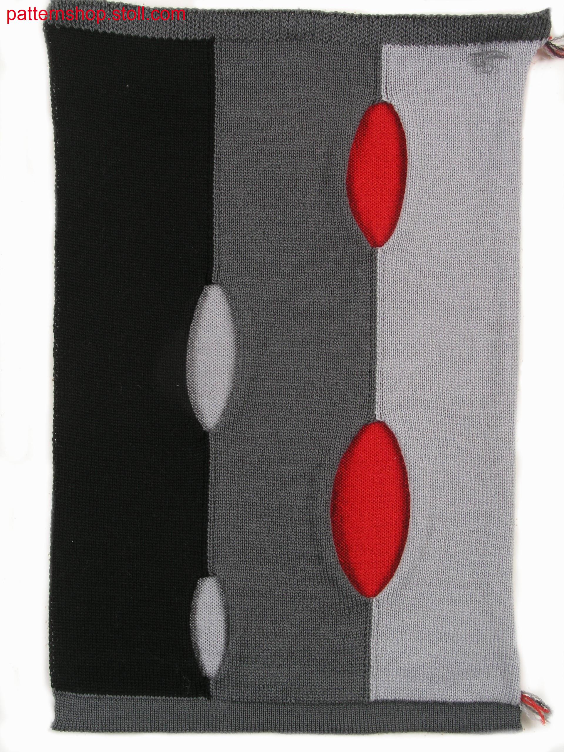 Two layer intarsia fabric with all needles / Zweilagiges Intarsia-Gestrick mit allen Nadeln