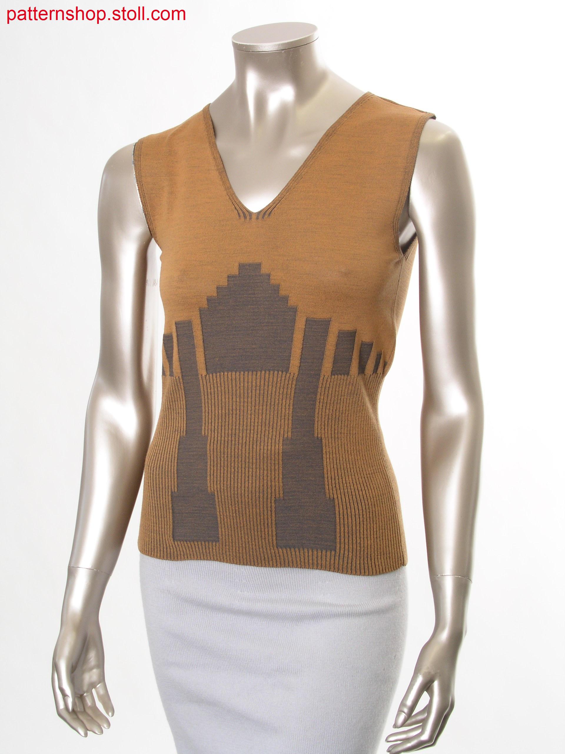 Fully Fashion top with plated structure / Fully Fashion Top mit plattierter Struktur