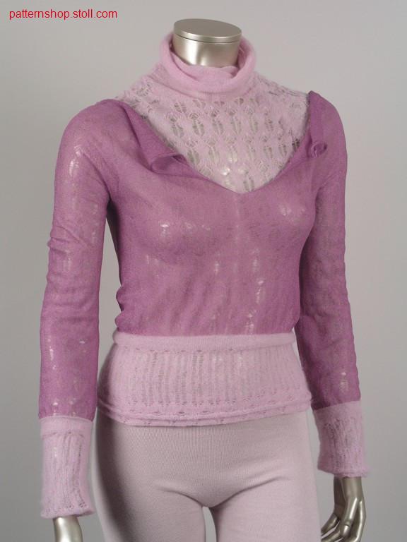 Jersey pullover with 2 layers in one another / Rechts-Links Pullover mit 2 Lagen ineinander