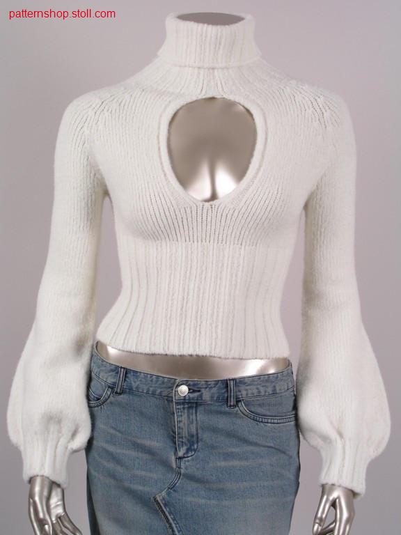 Jersey raglan pullover with 2x2 rib cuff / Rechts-Links Raglanpullover mit 2x2 Rippe Leibbund