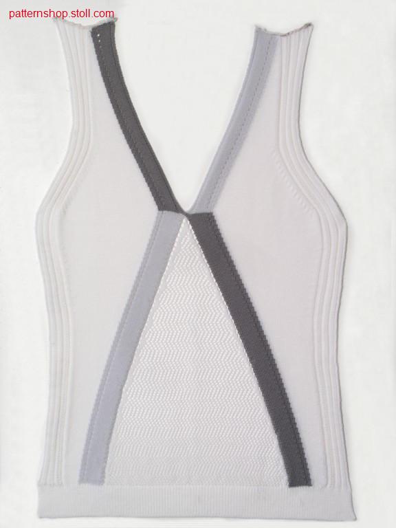 Fitted FF-Intarsia front with piontelle stucture / Tailliertes FF-Intarsia Vorderteil mit Petinetstruktur