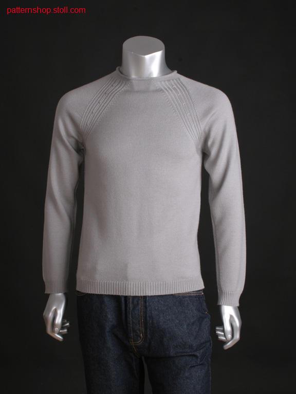 Jersey pullover with 2x2 rib and 2x2 cables / Rechts-Links Pullover mit 2x2 Rippe und 2x2 Z