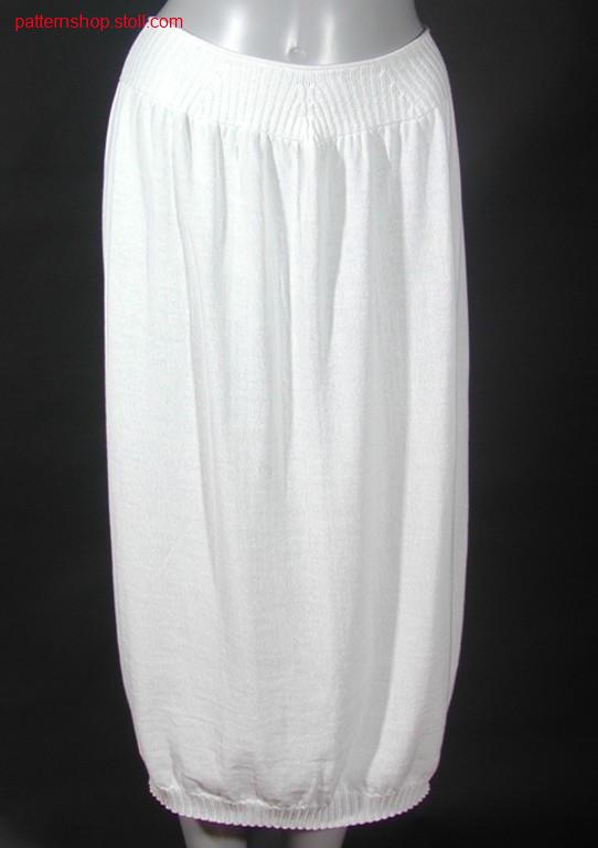 Skirt with knitted elastic waist / Rock mit Gummizugabschluss.