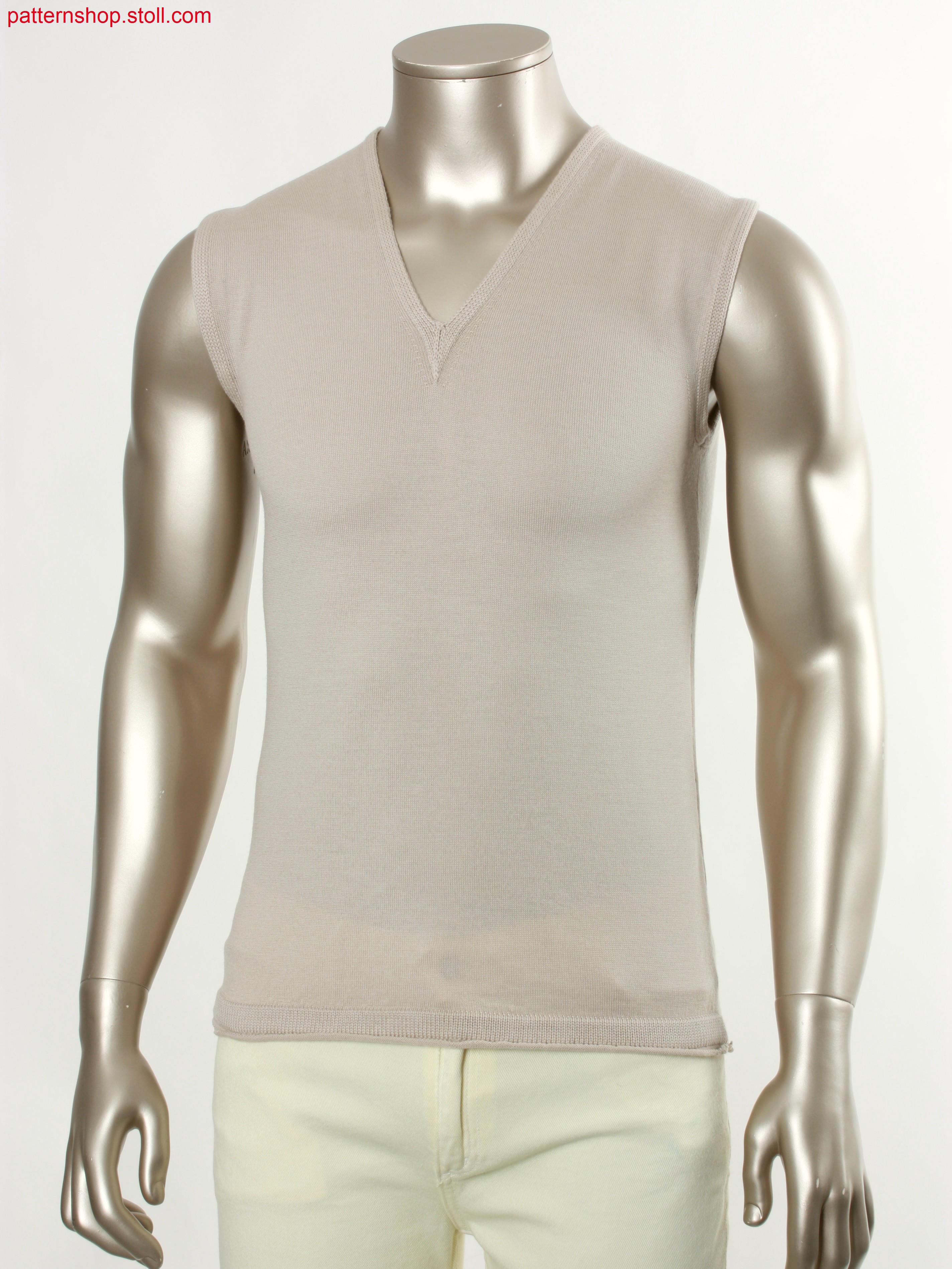 Fully Fashion jersey slipover with french shoulder / FullyFashion Rechts-Links Pullunder mit franz