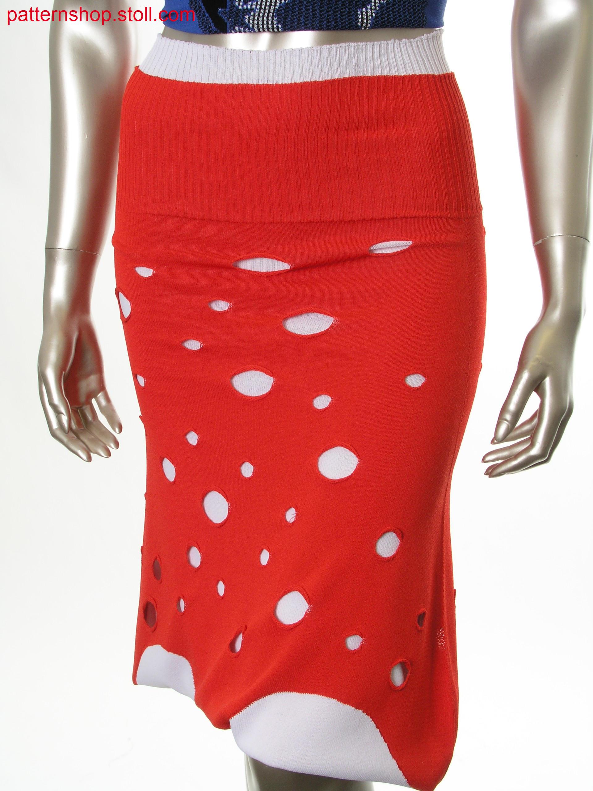 Skirt with open-work pattern / Rock mit Lochmuster