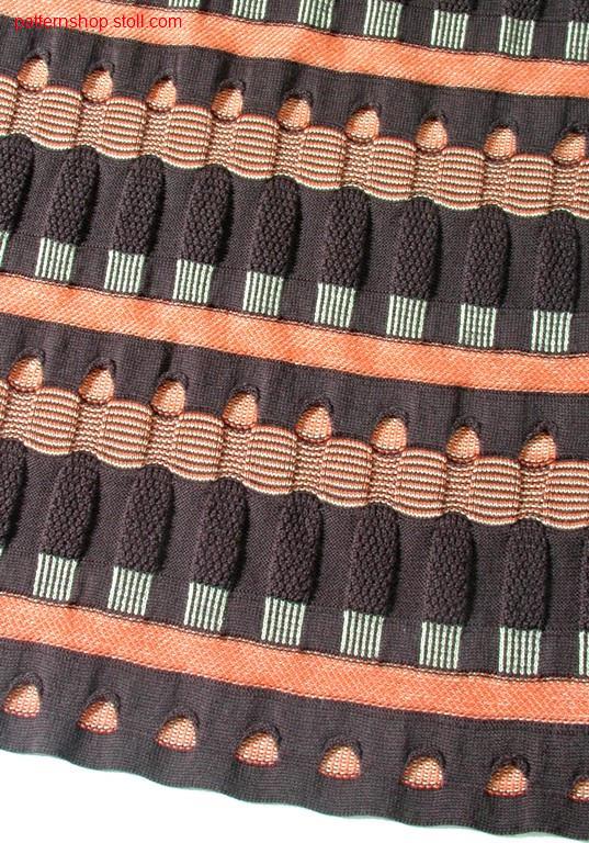 Ringed jacquard-structure pattern / Geringeltes Jacquard-Strukturmuster