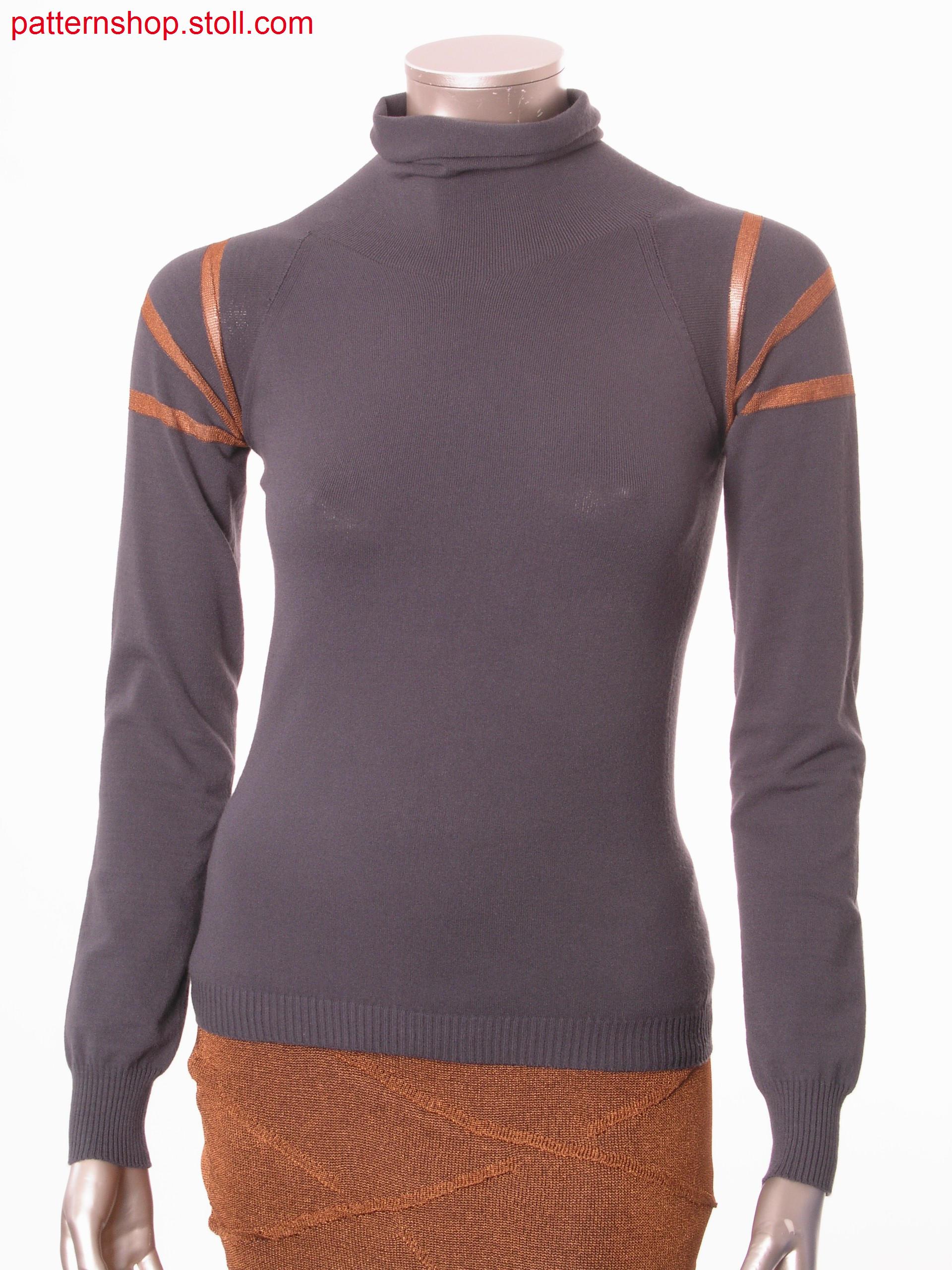 Raglan pullover with gored and ringed sleeves / Raglanpullover mit gespickelten und geringelten