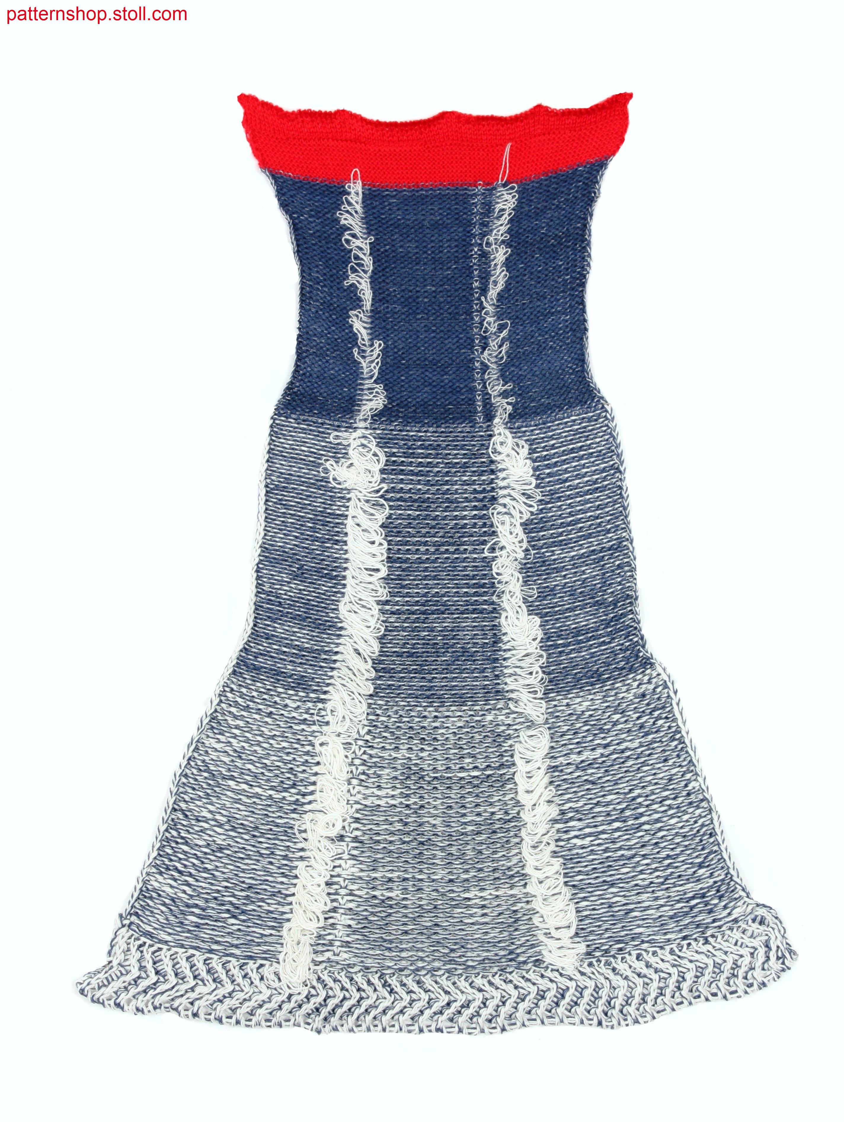 Swatch with herringbone start / Musterausschnitt mit Knieversatzanfang