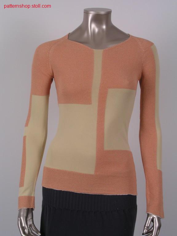 Fitted FF-Intarsia raglan pullover / Taillierter FF-IntarsiaRaglanpullover