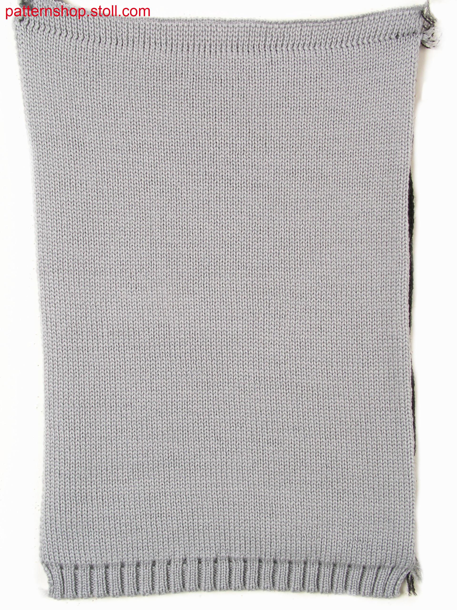 Three layer fabric in 1x1 technique / Dreilagiges Gestrickin 1x1 Technik