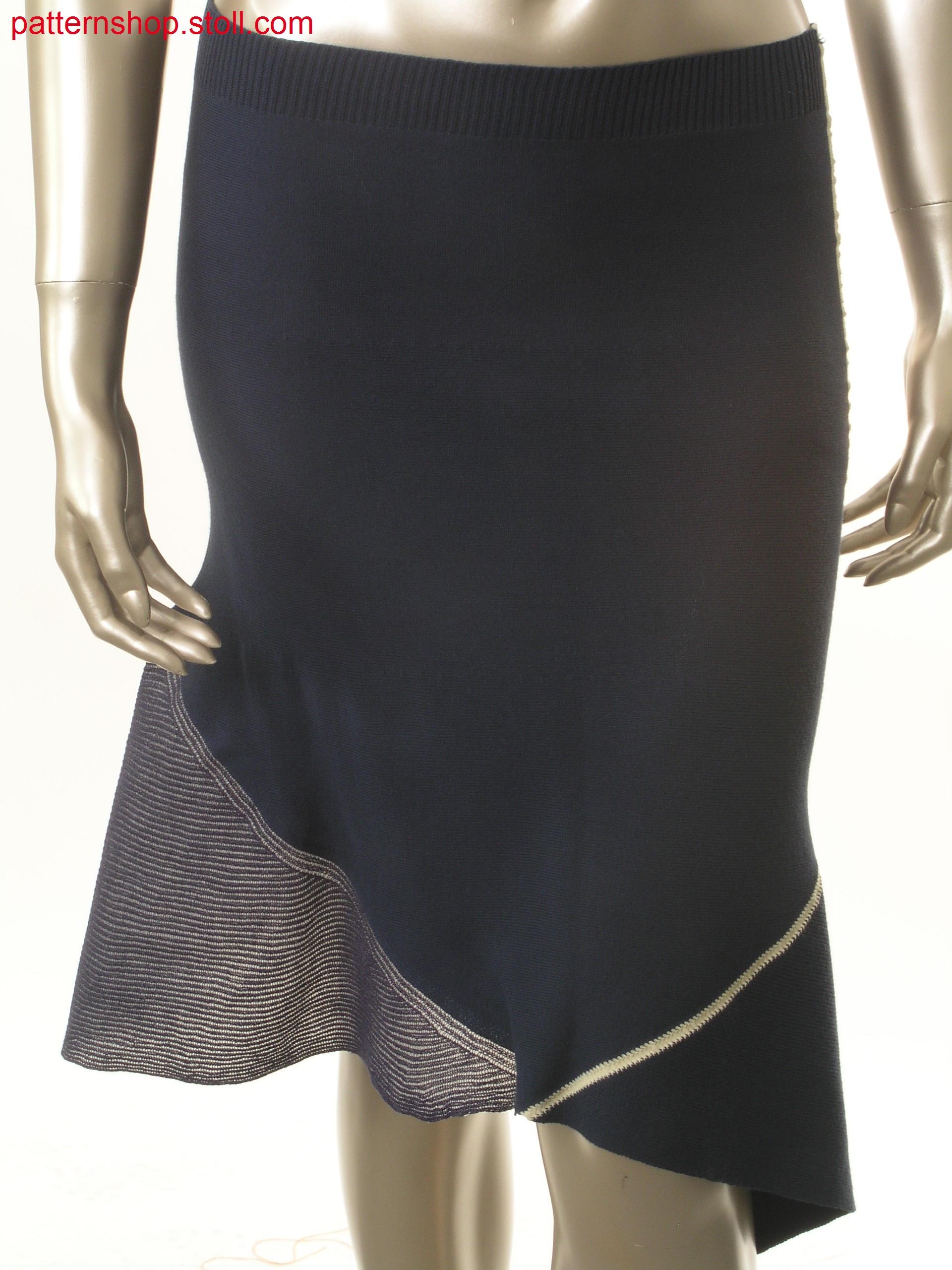 Jersey skirt, crosswise to knitting direction / Rechts-Links Rock mit Maschenverlauf quer zur Strickrichtung