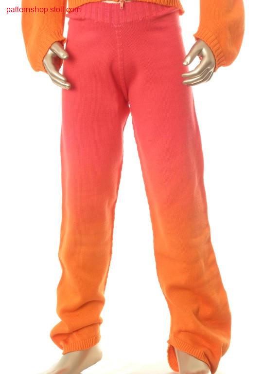 Jersey children's trousers in tie-dye-technique / Rechts-Links Kinderhose in Bandana-Technik