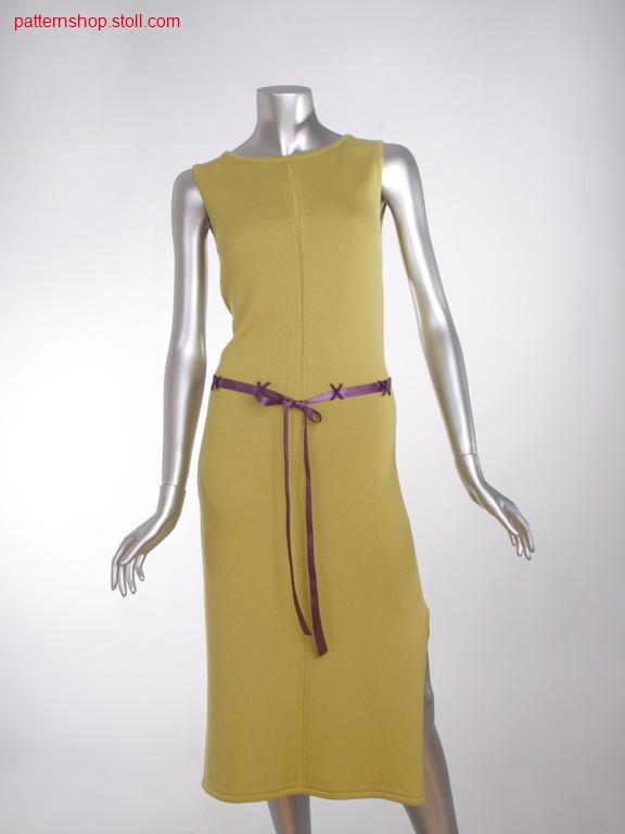 Fitted ff-jersey dress with transfer structure / TailliertesFF-Rechts-Links Kleid mit Umh