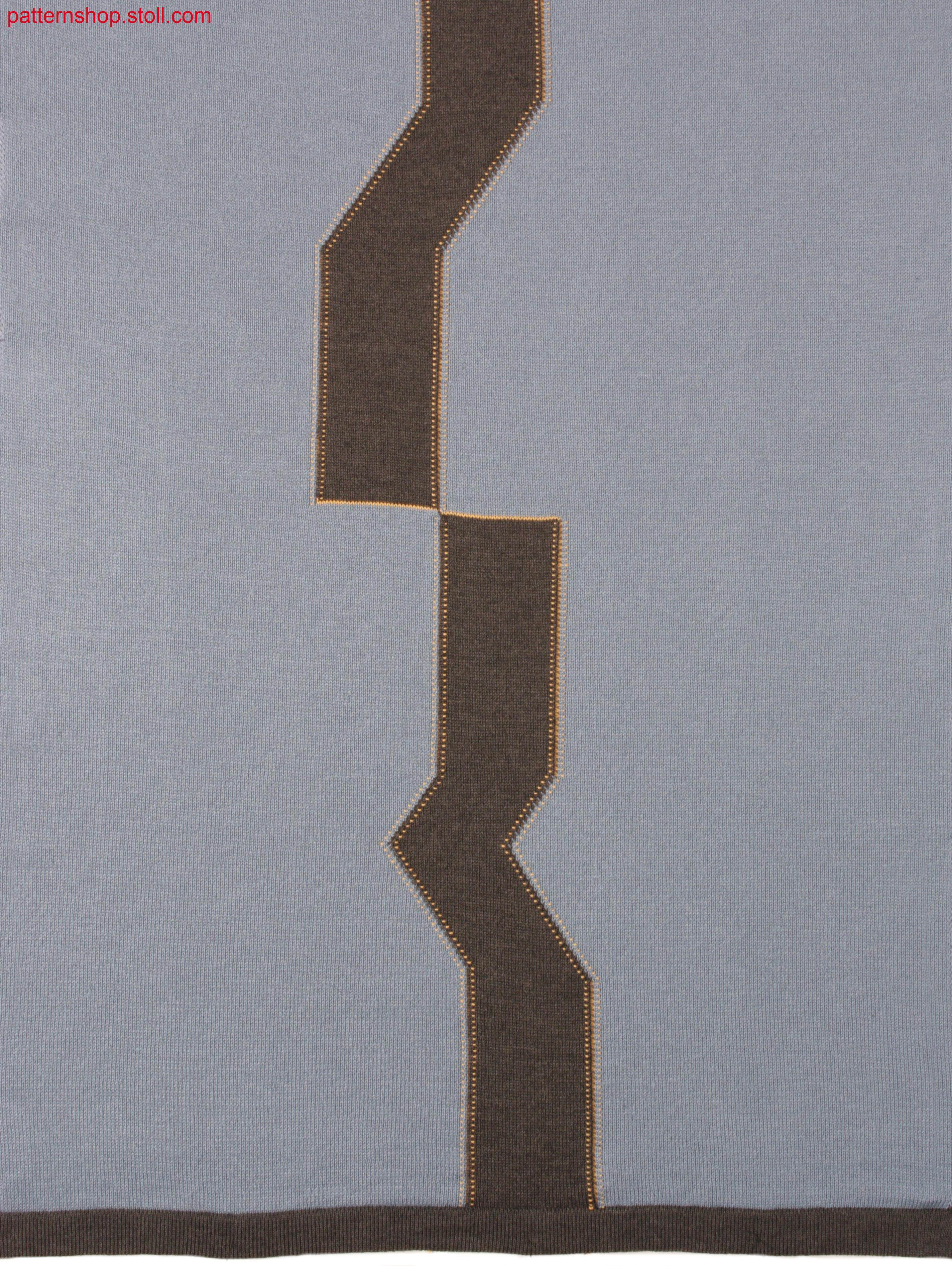 Intarsia pattern with ornamental seam / Intarsiamuster mitZier-Verbindungsnaht