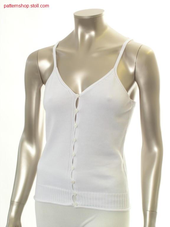 Fitted jersey halter-neck camisole / Tailliertes Rechts-Links Neckholder-Leibchen