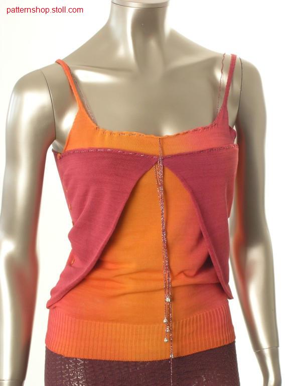 Jersey wraparound top in tie dye-technique / Rechts-Links Wickeltop in Bandana-Technik