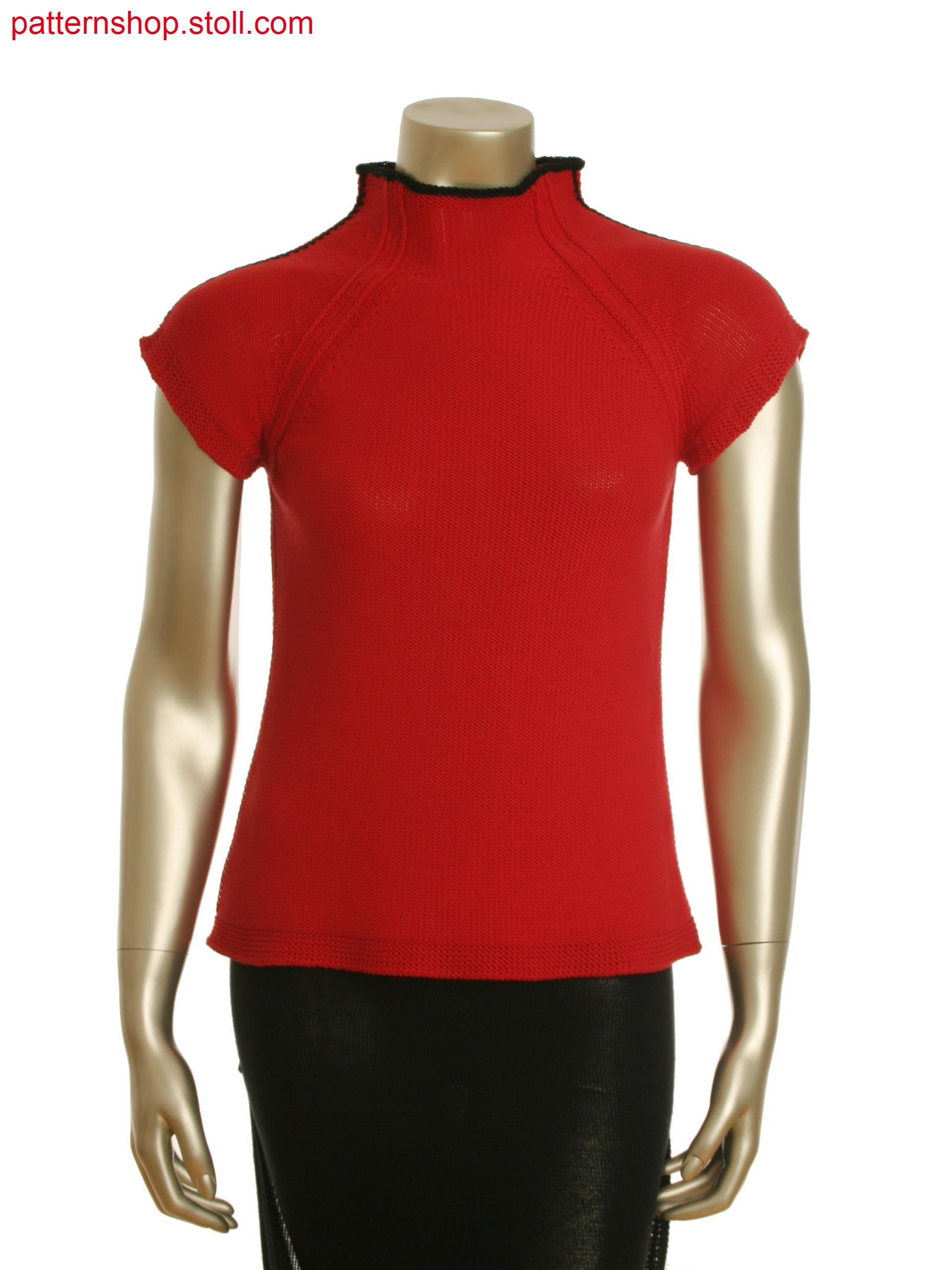 Fully Fashion top with ornamental intarsia stitch