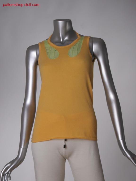 Fitted FF-jersey halter-neck top with back cut-out / Tailliertes FF-Rechts-Links Neckholder-Top mit R