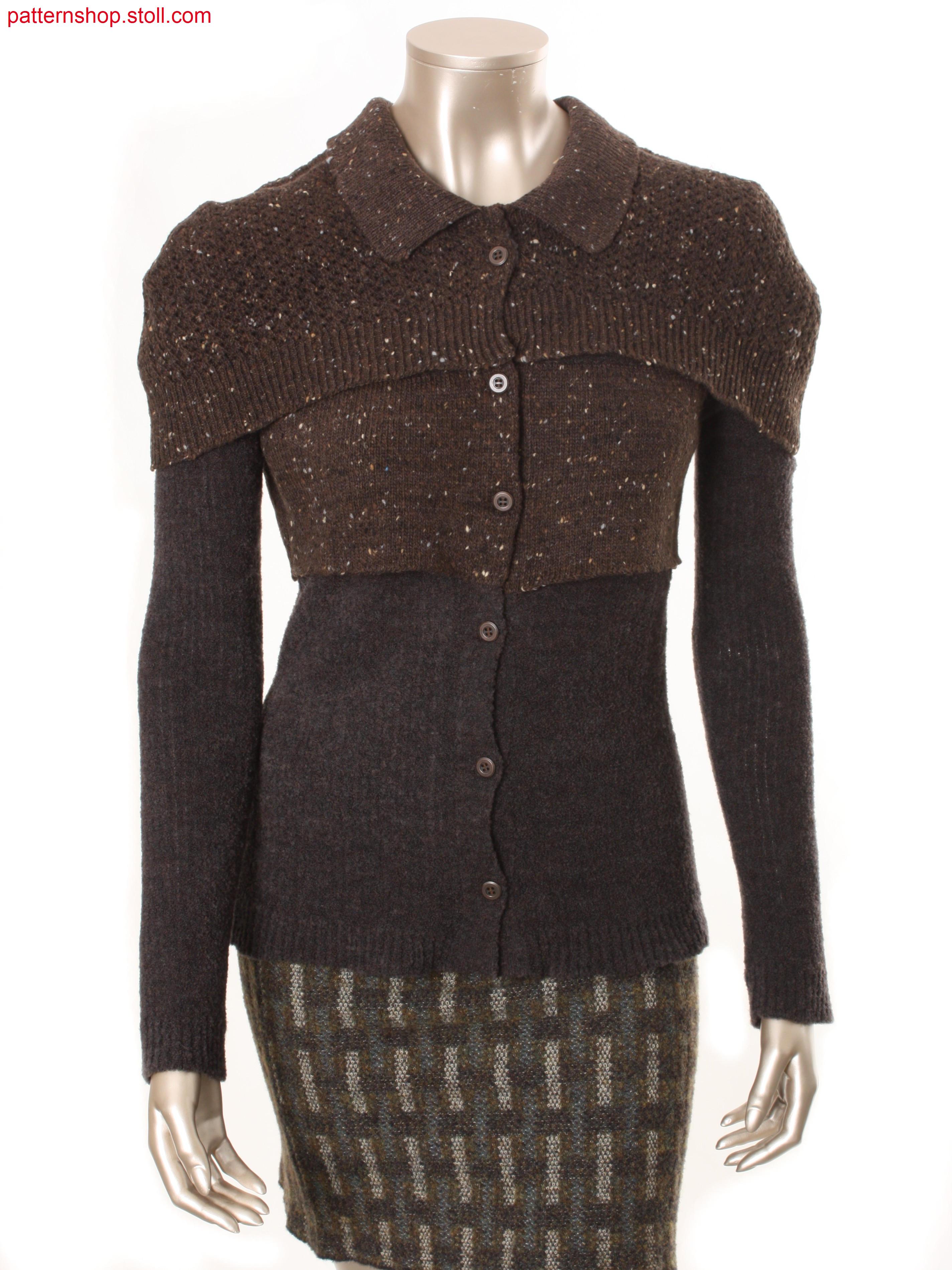 2-layered Fully Fashion blouse with needle lay-out / 2-lagige Fully Fashion Bluse mit Nadelzug