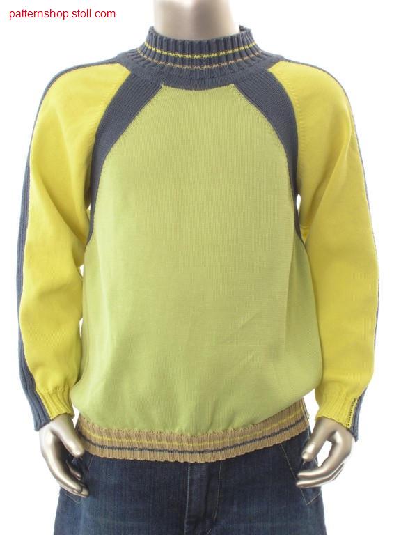 FF-Intarsia children's raglan pullover / FF-Intarsia Kinderraglanpullover