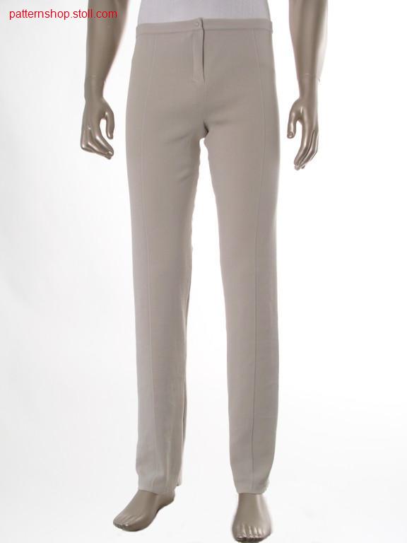 Fully fashion trousers in double jersey with crease / Fully Fashion Hose in Rechts-Rechts mit B