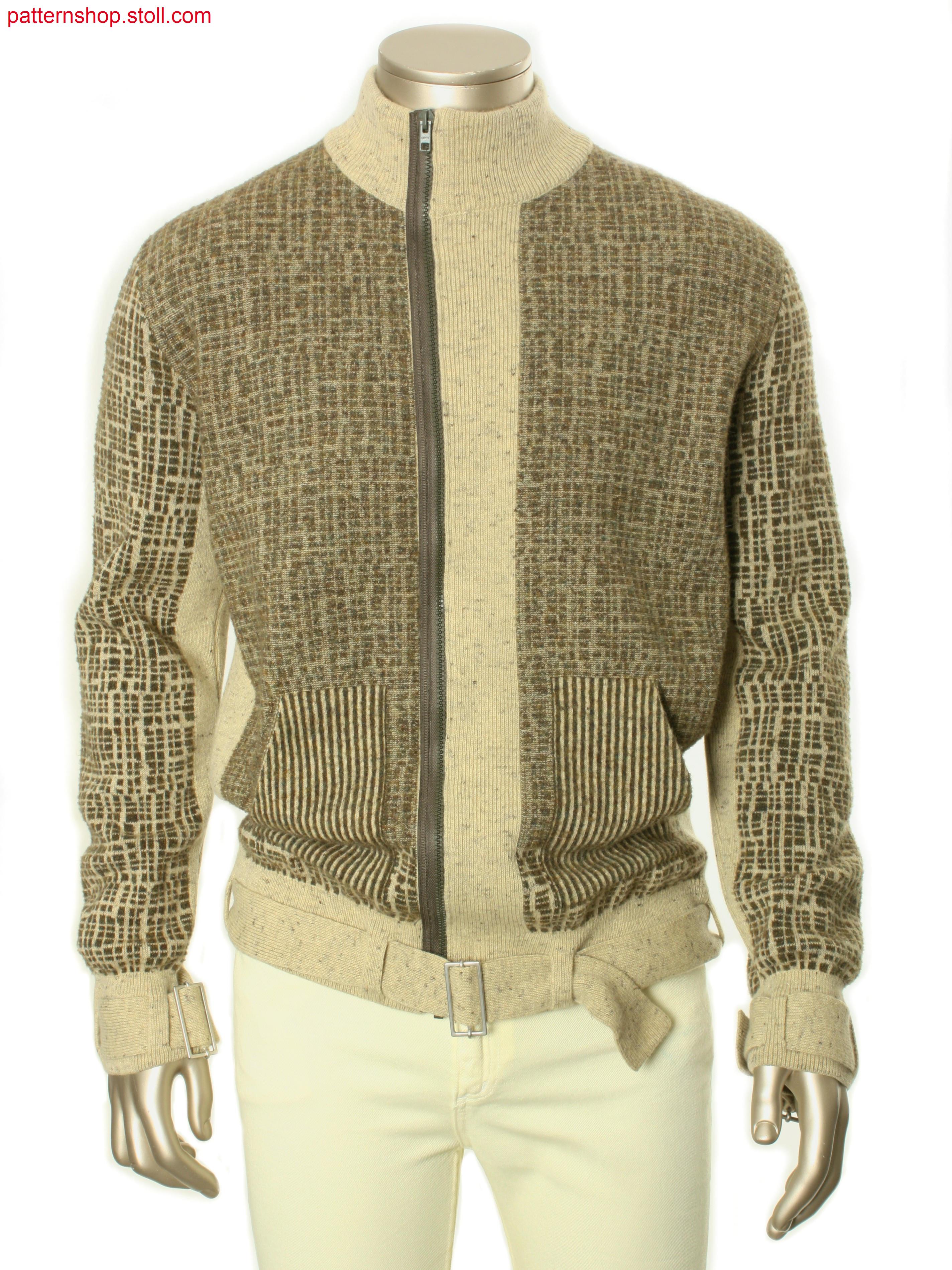 Fully Fashion cardigan in 2-colour jacquard / Fully Fashion Strickjacke in 2-farbigen Jacquard