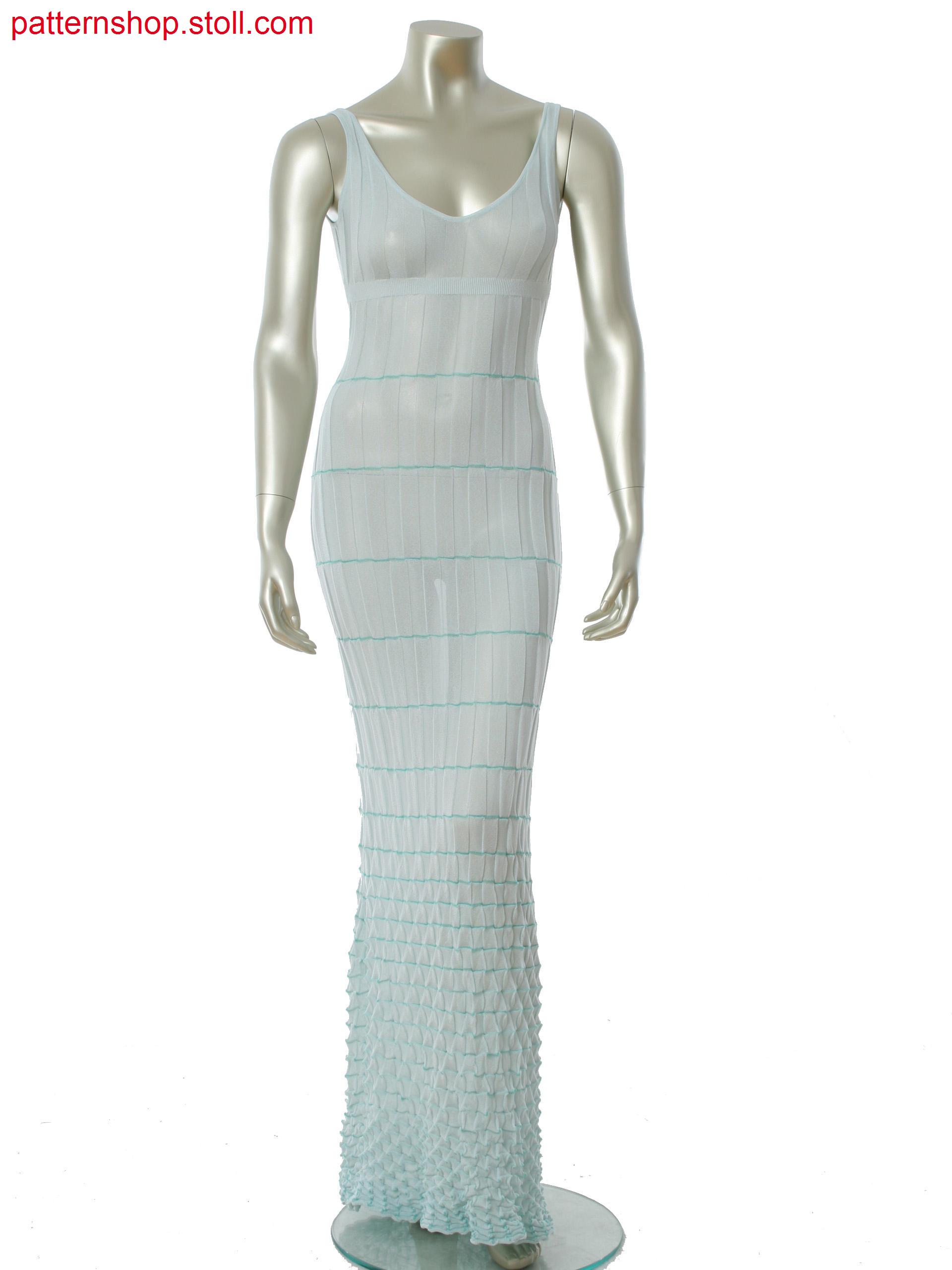 Fully Fashion dress in single jersey transfer structure withdegrade optic