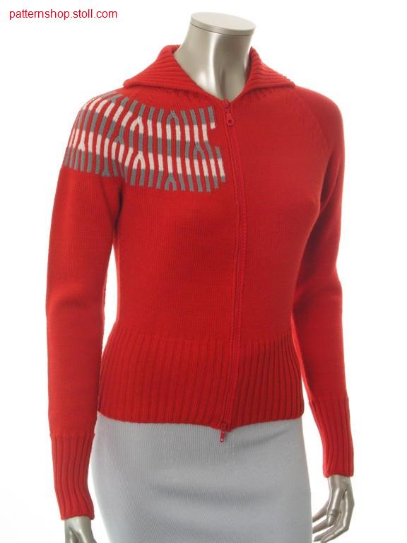 Fair isle intarsia cardigan with 2-colour float jacquard / Fair Isle Intarsia Strickjacke mit 2-farbigem Flottjacquard