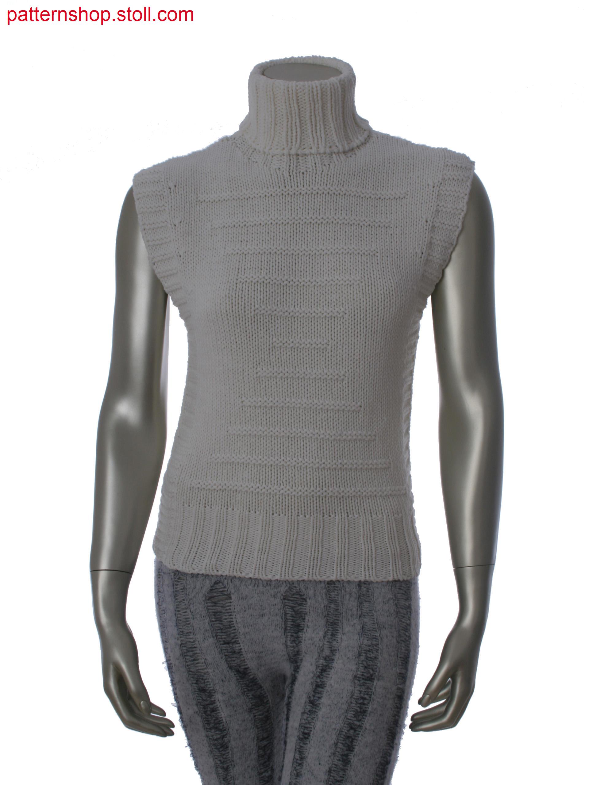 Slipover in jersey-structure / Pullunder in Rechts-Links Struktur