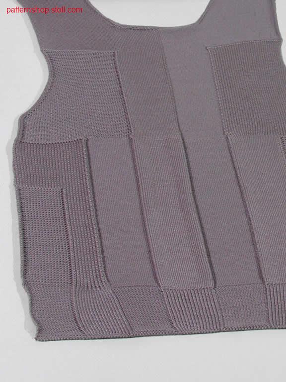 FF-front in rib optics with round neck / FF-Vorderteil in Ripp Optik mit Rundhalsausschnitt